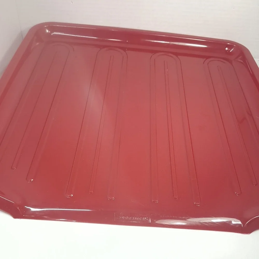 Rubbermaid Hard Rubber Dish Drainer Tray 1180-6 red drain board dry mat plastic